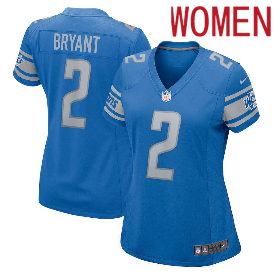 Women Detroit Lions #2 Austin Bryant Nike Blue Player Game NFL Jersey->women nfl jersey->Women Jersey